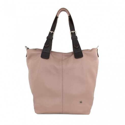 WOMEN'S LEATHER TOTE BAG NUDE SS18-1801