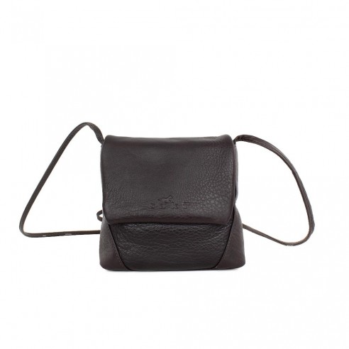 WOMEN'S LEATHER CROSSBODY BAG BROWN AW10-3370