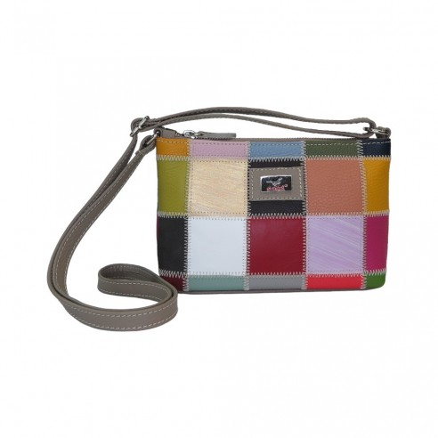 WOMEN'S LEATHER PATCHWORK BAG 1502P