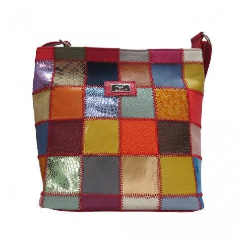 WOMEN'S LEATHER PATCHWORK BAG P1518